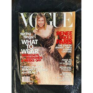 Vogue Magazine April 2001 – Renée Zellweger Cover (No Label)